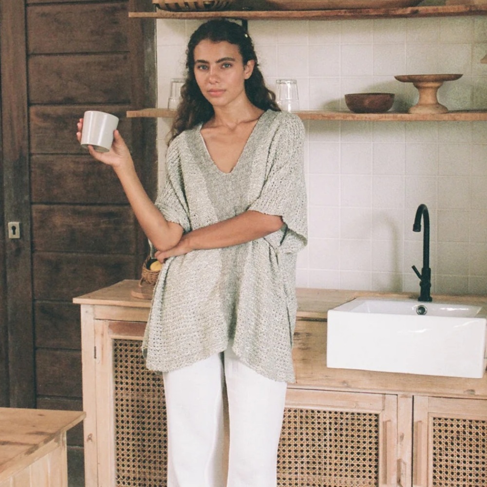 Indigo Luna Mökki Poncho Stone OS